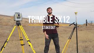 Trimble SX12 Stakeout and Laser Pointer [upl. by Xuaeb935]