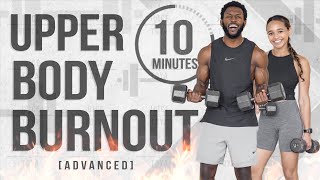 10 Minute Upper Body Dumbbell Burnout Muscle Building Workout [upl. by Lindahl]