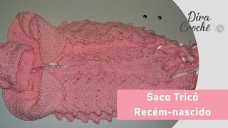 Saco de trico para recém nascido [upl. by Joyan]