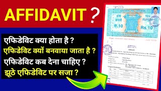 What Is An Affidavit  In Hindi  Affidavit Kyu Banvaya Jata Hai   Affidavit kis kaam aata hai [upl. by Anekam]