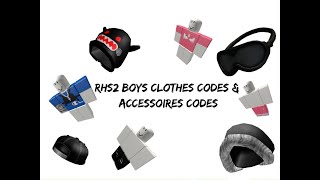 Rhs2 Boys Clothes Codes And Accessoires [upl. by Joon]