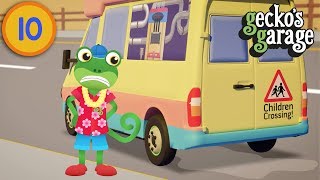 Ice Cream Truck Accident  Geckos Garage  Educational Videos For Toddlers  Learning For Kids [upl. by Kama975]