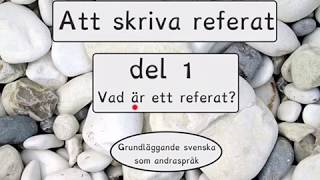 Att skriva referat del 1Sva [upl. by Harrie]