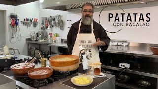 Patatas con bacalao y Tomates Confitados Cocina franciscana Santo Espíritu del Monte Gilet Vcia [upl. by Jann]