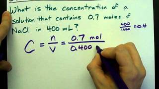 How to Calculate Concentration from Volume and Moles [upl. by Ilamad]