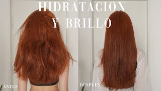 COMO HIDRATAR EL CABELLO SECO Y MALTRATADO  cabello SIN FRIZZ y BRILLOSO [upl. by Pulcheria]