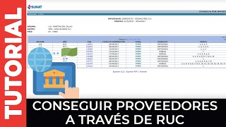 CÓMO CONSEGUIR PROVEEDORES A TRAVÉS DEL RUC [upl. by Ythomit]