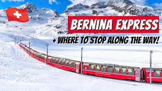 BERNINA EXPRESS  Taking a beautiful Swiss panoramic train through Graubunden  Landwasser Viaduct [upl. by Eeresid]