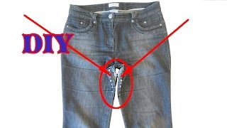 Jeans im Schritt flicken DIY Tutorial [upl. by Letnwahs]