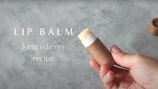 How to make all natural lip balm 3 ingredients [upl. by Nadnarb385]