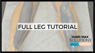 Full Leg Waxing Tutorial w Hard Wax [upl. by Ballman]