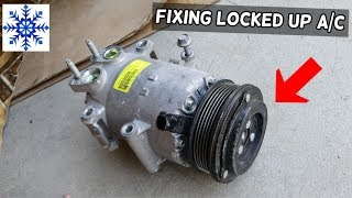 FIXING LOCKED UP AC COMPRESSOR [upl. by Thisbe740]