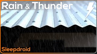 ►10 hours of Real Rain and Thunder on a Tin Roof Metal roof rain Sounds for Sleeping Som da chuva [upl. by Quintie506]