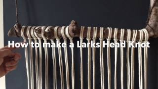 How to do macrame knots  LARKS HEAD KNOT [upl. by Denver814]