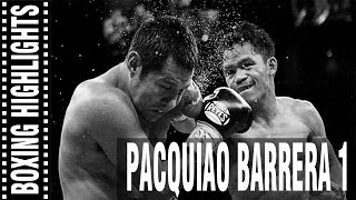 Manny Pacquiao vs Marco Antonio Barrera 1 Highlights [upl. by Kerwinn231]