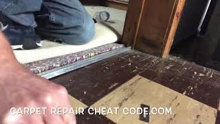 How To Install A Carpet Transition Strip On Concrete [upl. by Reider]