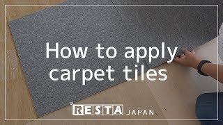 DIY How to apply carpet tiles [upl. by Atnahsal527]