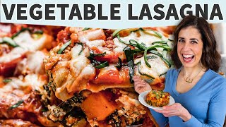 Vegetable Lasagna  How to Make the BEST Vegetarian Lasagna [upl. by Cocks]