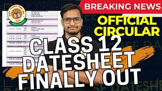 CBSE Date Sheet 2023 Class 12  CBSE Class 12 Date Sheet Out  CBSE board exam 2023 Latest News [upl. by Aicnelav]