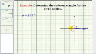 Examples Determine the Reference Angle for a Given Angle [upl. by Kosel]