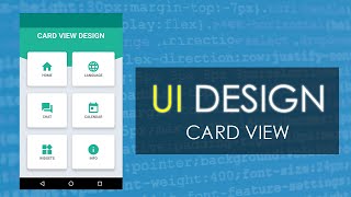 CardView UI Design Android Studio  Using Grid Layout [upl. by Gerrit]