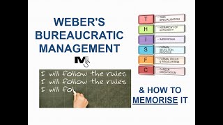 Webers Bureaucratic Management  Simplified with Tips to Memorise it [upl. by Philippe]