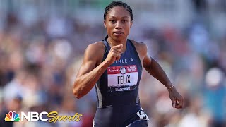 Allyson Felix turns on jets again in 200m advances with Jenna Prandini to Olympic trials final [upl. by Acnayb]