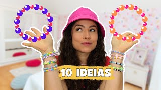 10 IDEIAS DE PULSEIRAS DE MIÇANGAS [upl. by Hymen]