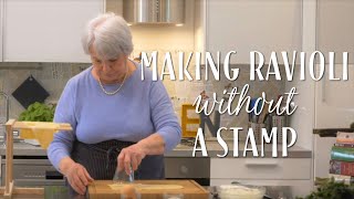 Making Ravioli Without a Stamp  Mamma Giuliana [upl. by Katlin]