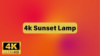 Sunset Lamp  1 Hour 40 Minutes Orange Screen  4K Ambient [upl. by Shelman]