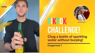 TikTok Challenge Sparkling Water Chug Without Burping [upl. by Thaddeus]