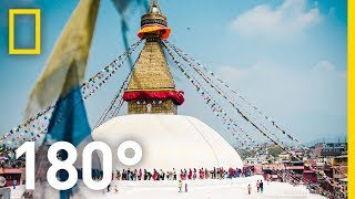 180° Kathmandu City of Temples  National Geographic [upl. by Pogah]