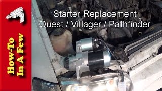 How To Replace Your Starter on a Nissan Quest  Pathfinder  Mercury Villager [upl. by Euqinomad]