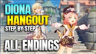 Diona Hangout Event All Endings  Achievements 【Genshin Impact】 [upl. by Zaria]