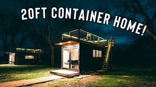 tiny 20FT SHIPPING CONTAINER HOME  Full Airbnb Tour [upl. by Kcirdaed]