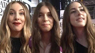 Haim interview at the BRIT Awards 2014 [upl. by Donaugh]