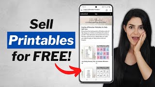 How to Sell Printables Online FOR FREE [upl. by Ayerhs680]