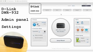 DLink DWR932 portable 4G router WiFi • Admin panel login and settings overview [upl. by Assiral924]