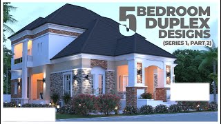 Top 5 Nigerian 5 BedRoom Duplex Designs  Nigerian House Plans and Designs Series Series 1 Part 2 [upl. by Galan]