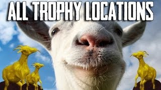 Goat Simulator ALL TROPHY LOCATIONS GUIDE [upl. by Gnut]