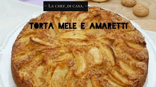 TORTA MELE E AMARETTI  RICETTA FACILE E VELOCE [upl. by Wilcox]