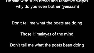 Tragically Hip  Poets lyrics [upl. by Lairea]