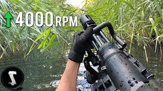 Swamp AMBUSH Mission  OVERPOWERED Airsoft M134 Minigun [upl. by Julee779]