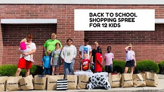 BACK TO SCHOOL SHOPPING SPREE FOR 12 KIDS [upl. by Corabella]