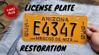 License Plate Restoration  Restoring an Embossed License Plate [upl. by Gnad]