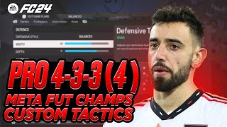 PRO 433 4 META CUSTOM TACTICS  INSTRUCTIONS EA FC 24 [upl. by Rattan924]