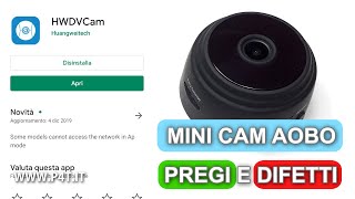 Mini camera spia Aobo e app HWDVCam [upl. by Victory]