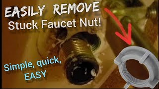 Stuck faucet nuts under Sink  Easily REMOVE THEM [upl. by Rozamond24]