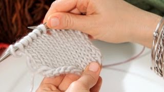 How to Do a Stockinette Stitch  Knitting [upl. by Einiar]