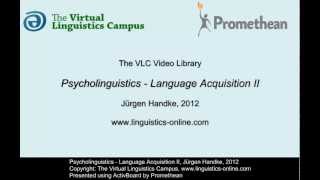 PSY122  Language Acquisition II [upl. by Alyled]